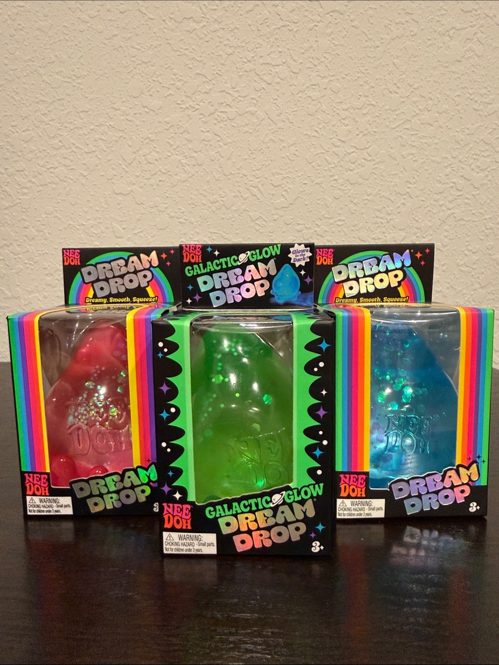 Needoh Assorted Dream Drops | Pink, Green & Blue